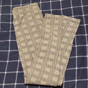 Black and White Plaid Warm Leggings Sz L
